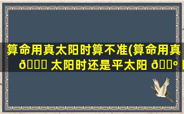 算命用真太阳时算不准(算命用真 🐎 太阳时还是平太阳 🌺 时)